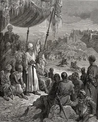 Ein freundliches Turnier während des Dritten Kreuzzugs im Jahr 1189, Illustration aus 